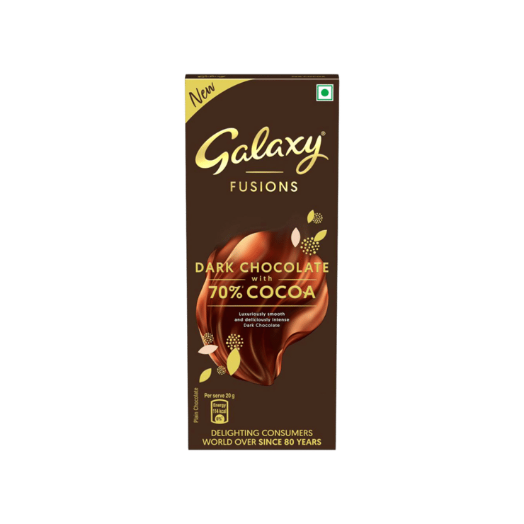 Galaxy Fusions Dark Chocolate Bar with 70% Cocoa – 110 g – 110 g