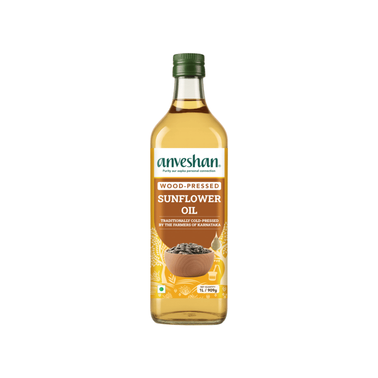 Anveshan Wood Pressed Sunflower Oil – 1 ltr