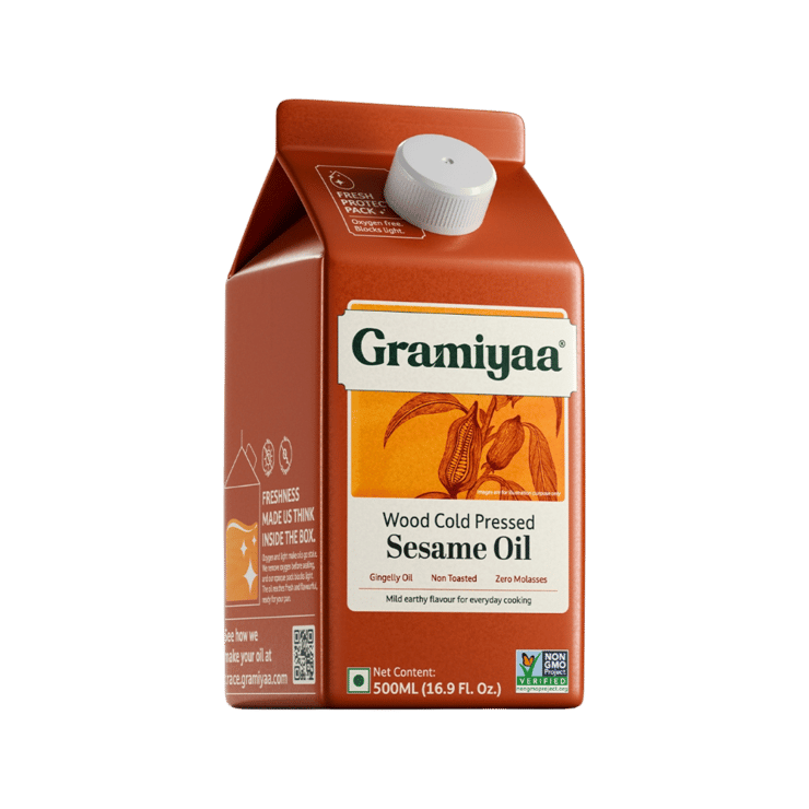 Gramiyaa Wood Cold Cold Pressed Sesame Oil – 500 ml