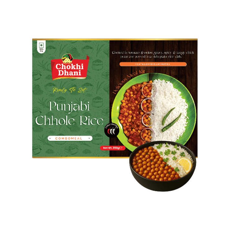 Chokhi Dhani Ready to Eat Punjabi Chole Rice Combo Meal – 350 g