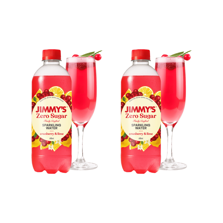 Jimmy’s Zero Sugar Cranberry Lime Sparkling Drink – Pack of 2