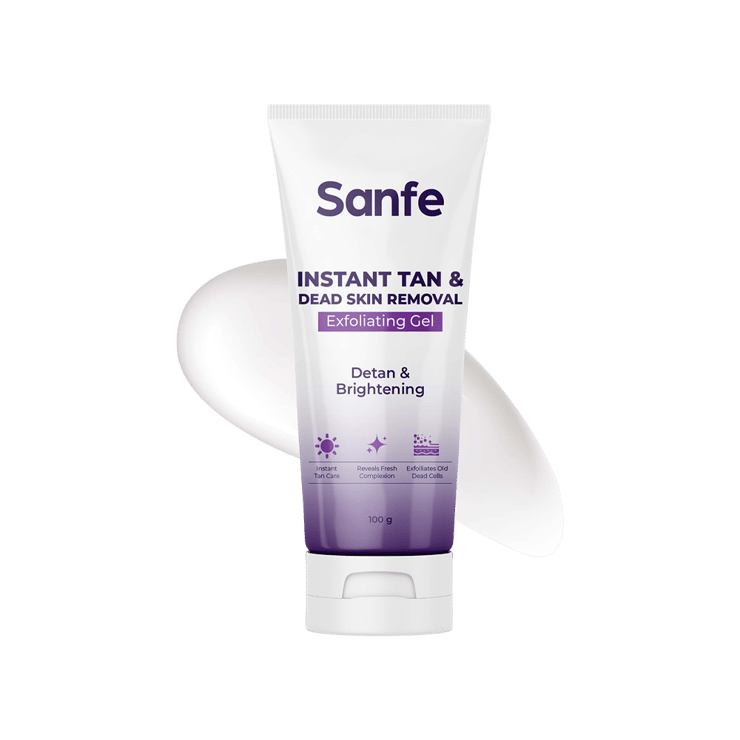 Sanfe Instant Tan & Dead Skin Removal Exfoliating De-Tan Mask – 100 g