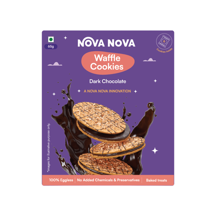 Nova Nova Dark Chocolate Waffle Cookies – 65 g