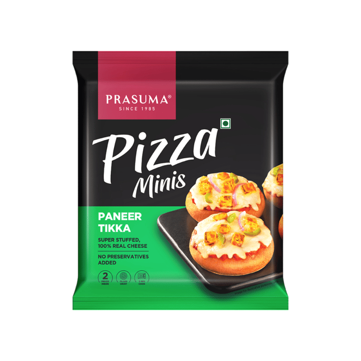 Prasuma Paneer Tikka Pizza Minis – 180 g (2 pieces)