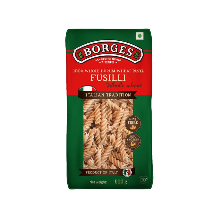 Borges Fusilli Whole Wheat Pasta – 500 g