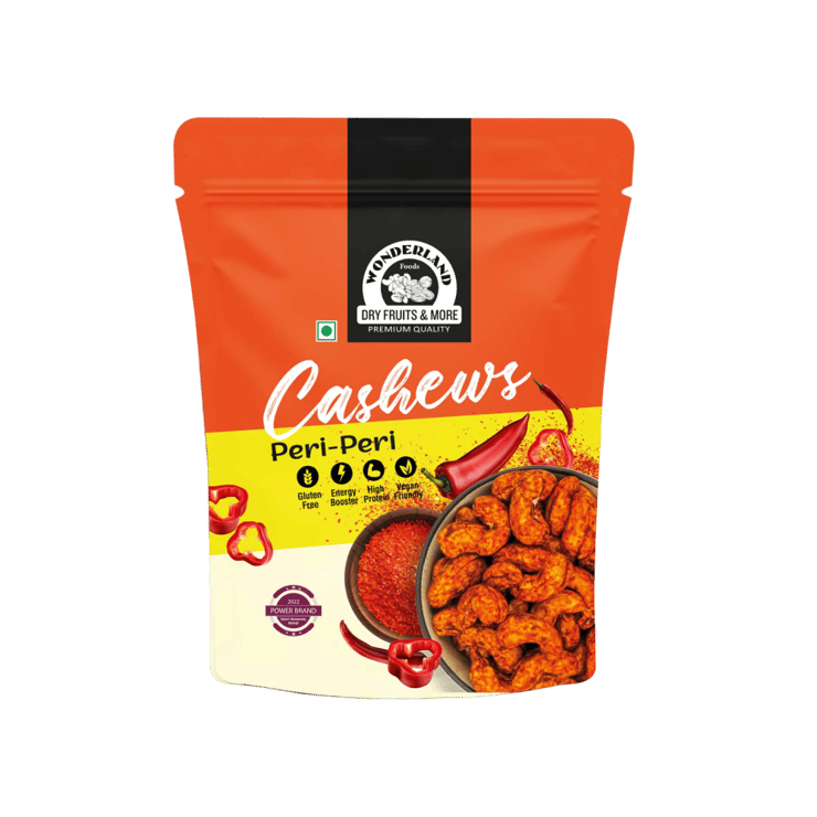 Wonderland Foods Peri-Peri Flavoured Cashew – 70 g
