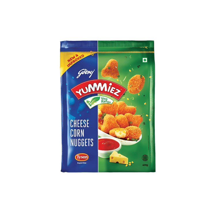 Godrej Yummiez Corn Cheese Nuggets (Frozen) – 400 g