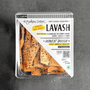 The Baker's Dozen Whole Wheat Baked Lavash Flatbread Crisp for Dip - 100 g