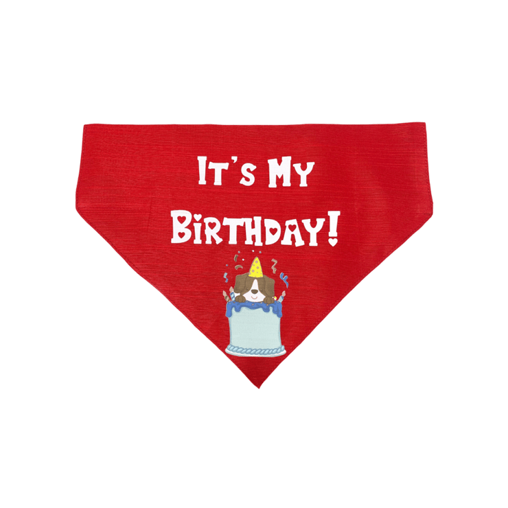 For The Fur Kids It’s My Birthday Dog Bandana (Red) – 1 piece