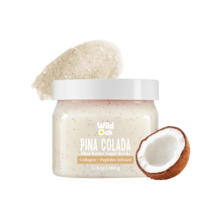 Wild Oak Pina Colada Shea Butter Sugar Body Scrub – 300 g