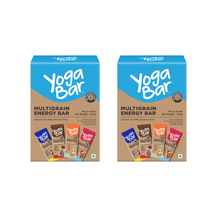 Yoga Bar Multigrain Energy Bar (Assorted) – Pack of 2 – 2 x 6 x 35 g
