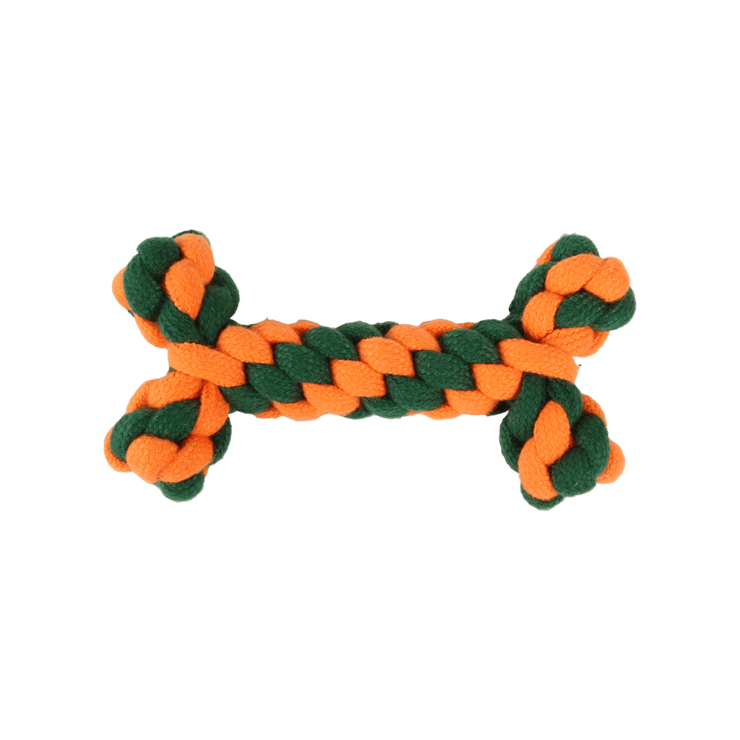 Super Pet Rope Dog Toy Bone (Orange, Green) – 1 unit
