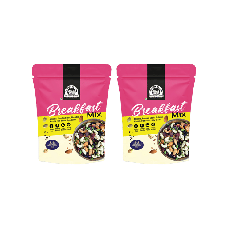Wonderland Foods Breakfast Mix – Nuts & Seed Mix – Pack of 2 – 2 x 100 g