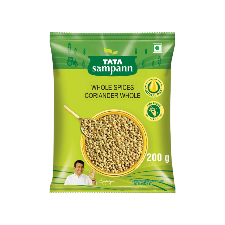 Tata Sampann Coriander Seeds (Dhaniya), Whole Spices – 200 g