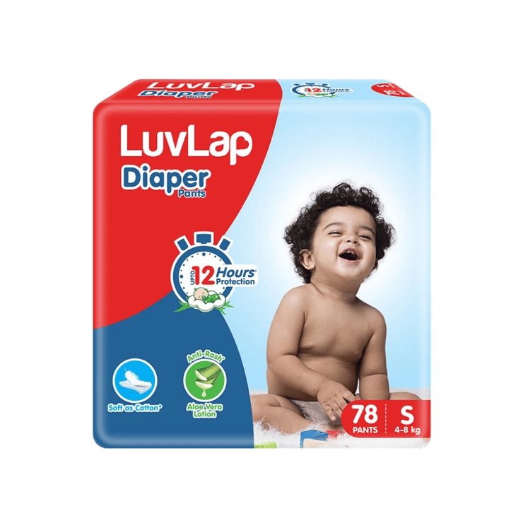LuvLap Baby Diaper Pants (S, 4-8 kg)