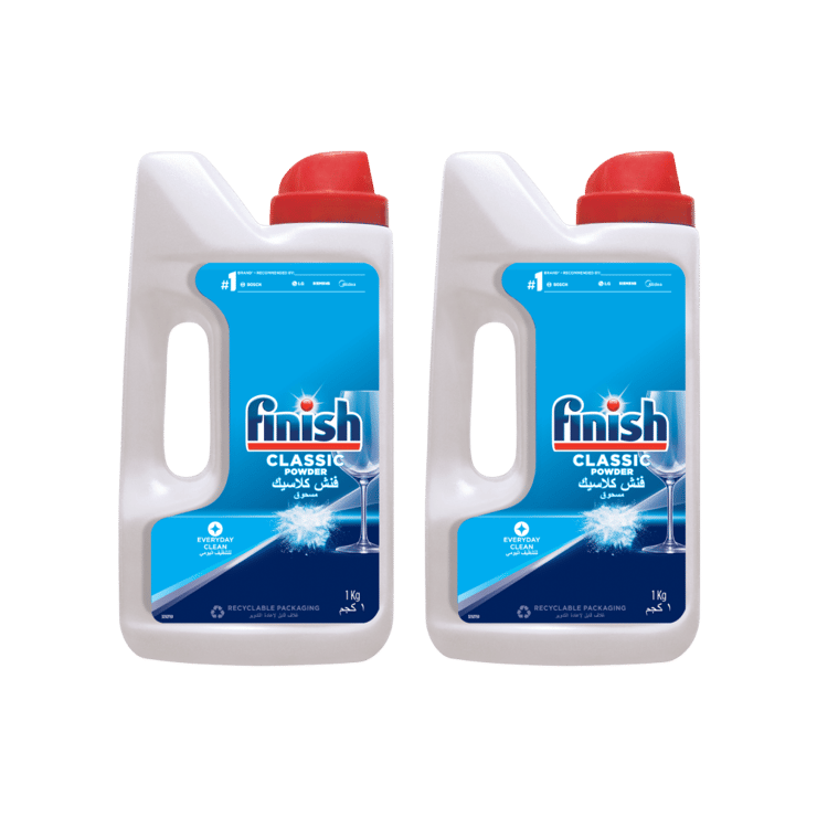 Finish Dishwasher Powder – Pack of 2 – 2 x 1 kg