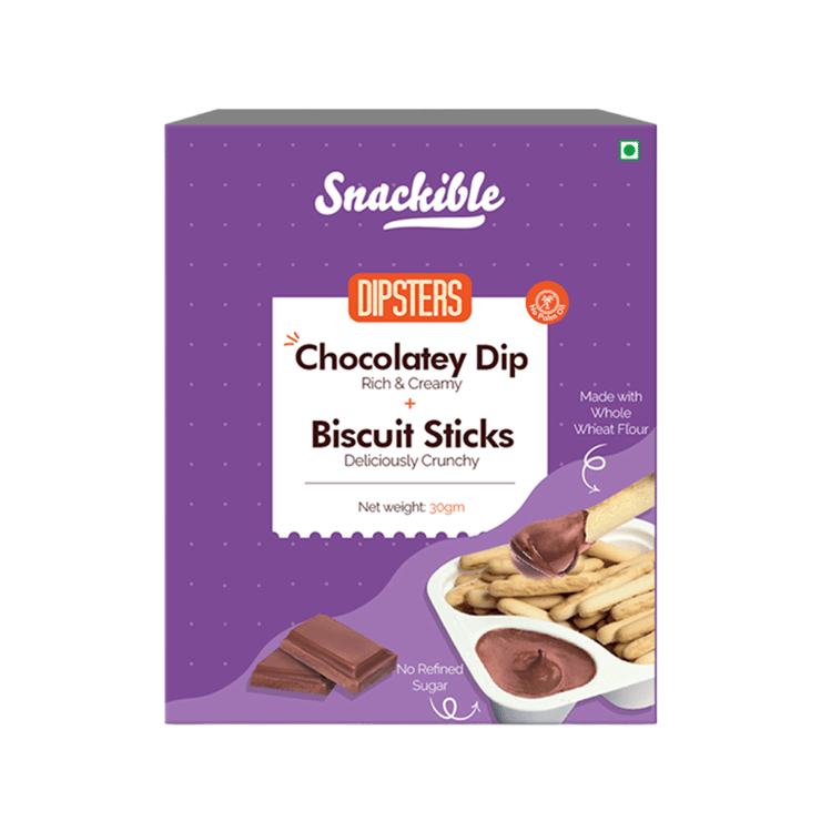 Snackible Biscuit Sticks with Chocolatey Dip – 30 g
