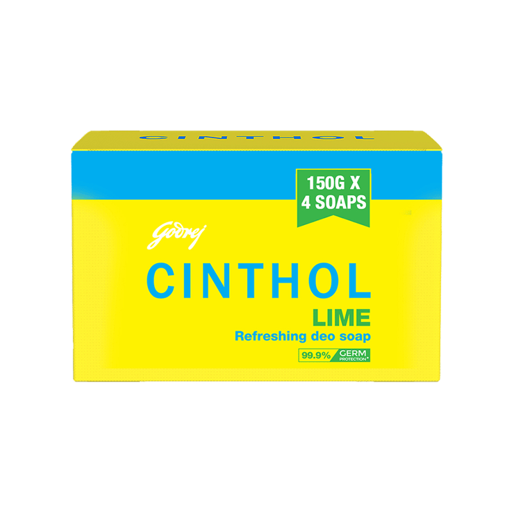 Cinthol Lime Bath Soap – Pack of 4 – 1 pack (4 x 150 g)