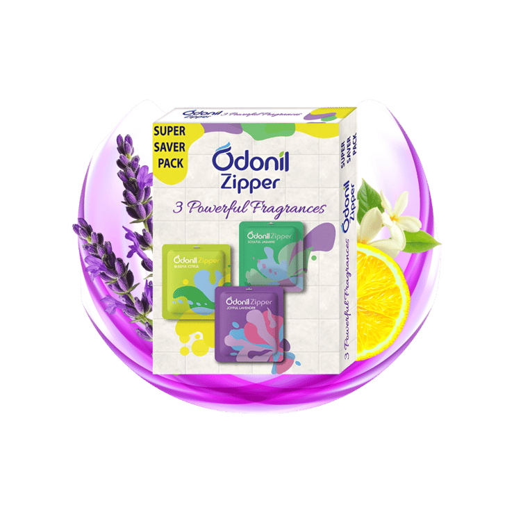 Odonil Zipper Room Freshener (Assorted) – 3 x 10 g