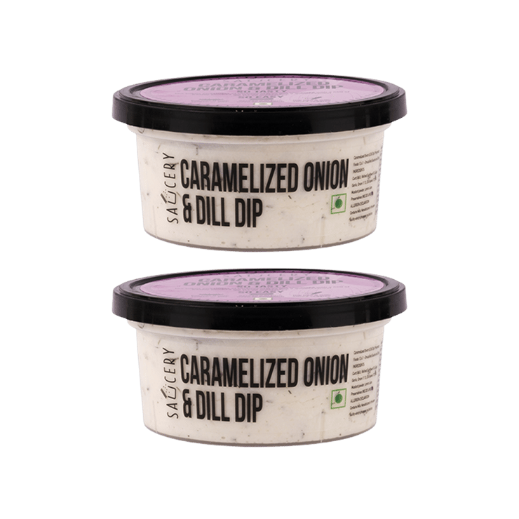Saucery Caramalized Onion & Dill Dip – Pack of 2 – 2 x 150 g