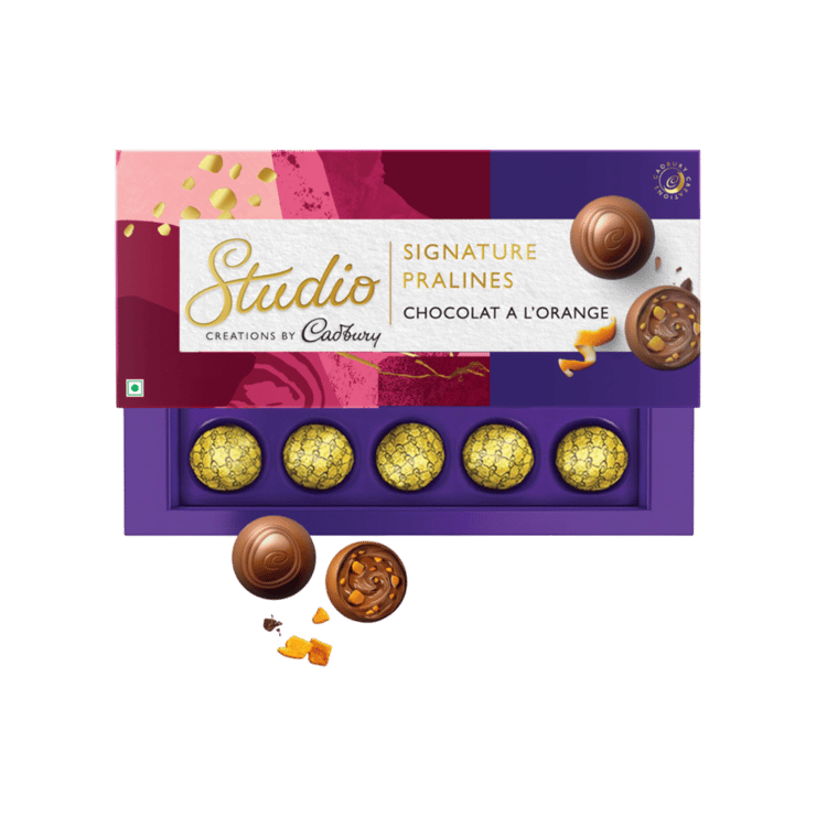 Cadbury Studio Chocolat A L’Orange Signature Pralines?Chocolate Gift Pack – 130 g (10 x 13 g)