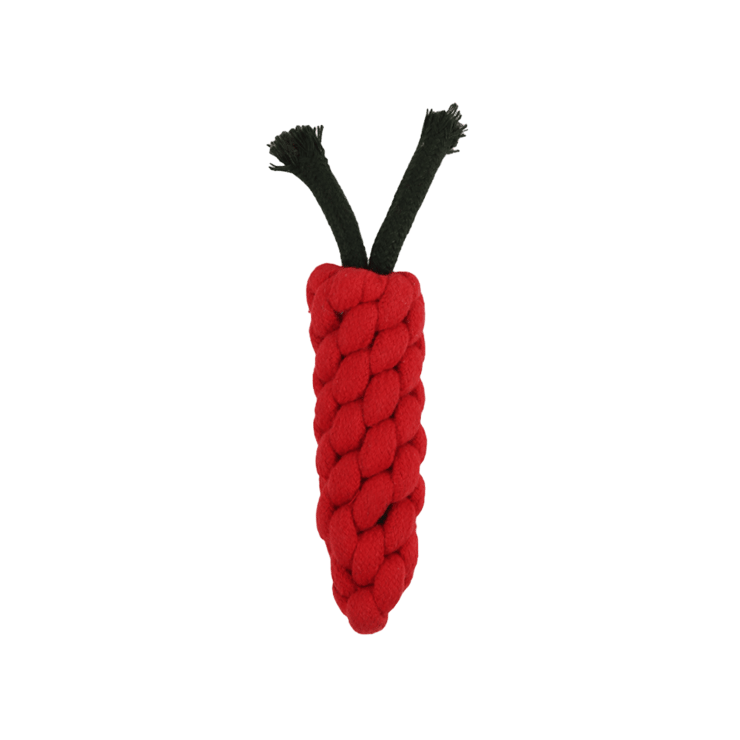 Super Pet Rope Carrot Chew Toy (Red, Black) – 1 unit