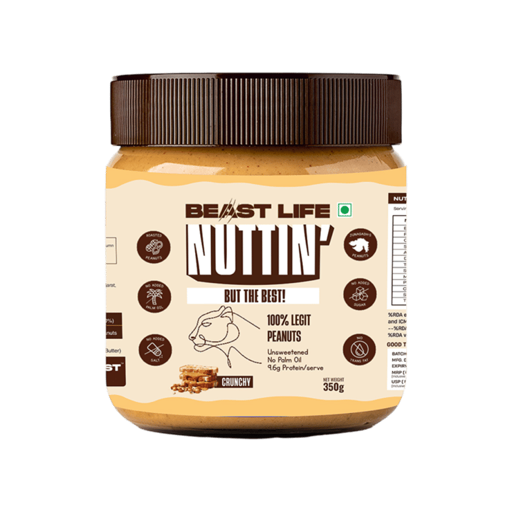 BeastLife Nuttin Crunchy Peanut Butter – 350 g