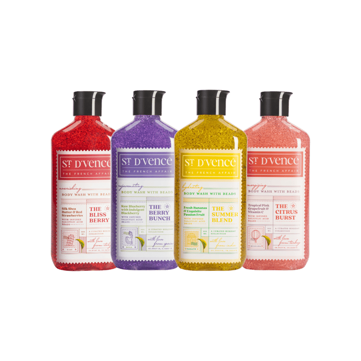 St. D’Vence Body Wash with Beads – 4 x 300 ml