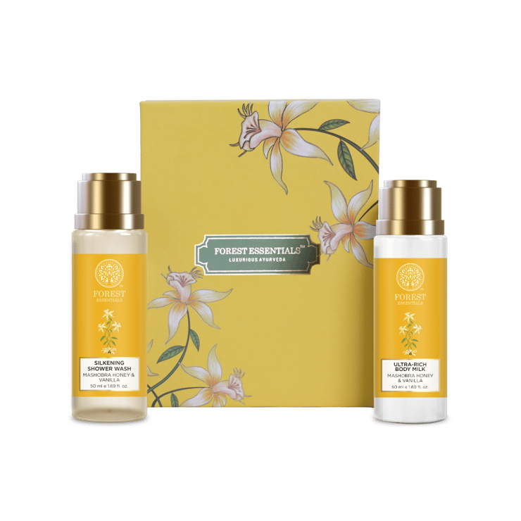 Forest Essentials Mashobra Honey & Vanilla Body Care Gift Set – 1 pack (2 pieces)