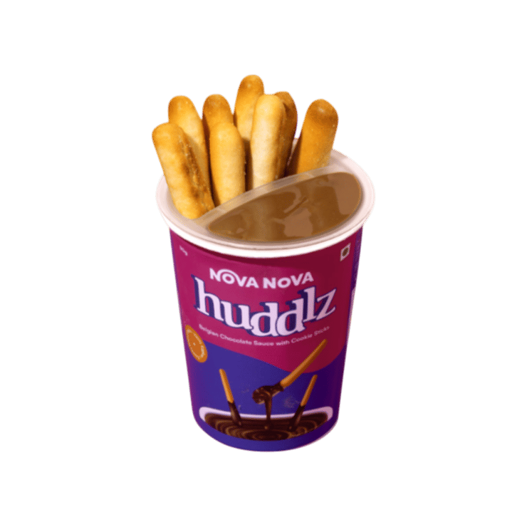 Nova Nova Huddlz Belgian Chocolate Dip and Stick Biscuits – 30 g