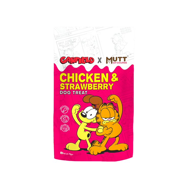 Mutt of Course Garfield Chicken & Strawberry Dog Treat – 70 g