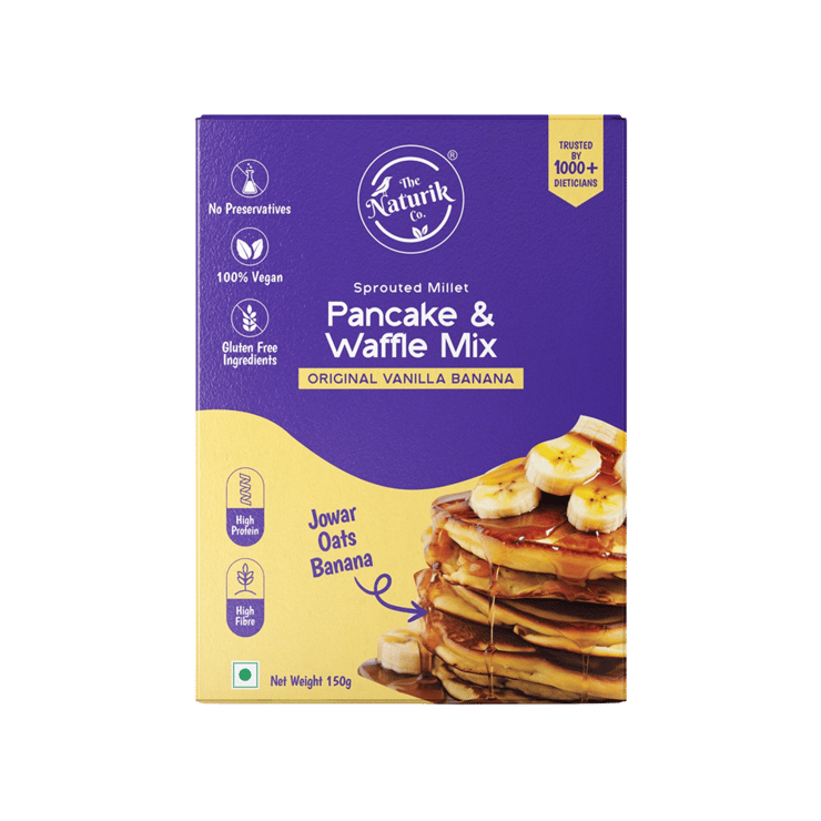 THE NATURIK CO Jowar Oats Banana Pancake & Waffle Mix – 150 g