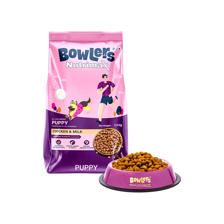BOWLERS Nutrimax Chicken & Milk Puppy Dog Food – 1.2 kg