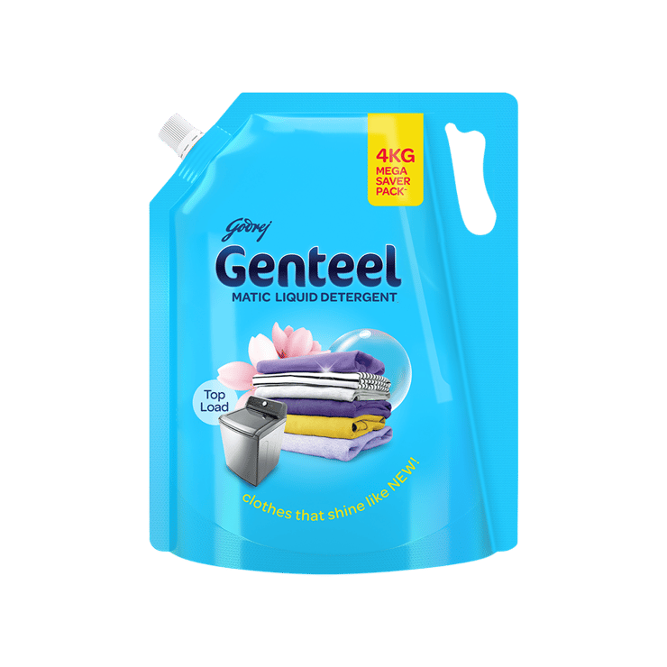 Godrej Genteel Matic Top Load Liquid Detergent – Refill Pouch – 3.83 ltr