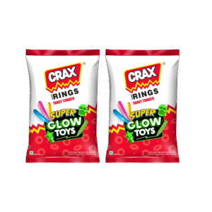 Crax Corn Rings Tangy Tomato Puffs Snacks with Super Toys - Pack of 2 - 2 x 53 g
