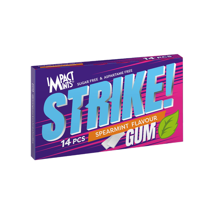 Impact Strike Spearmint Chewing Gum – 29 g