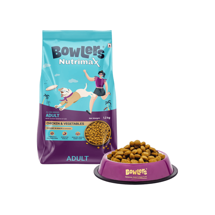BOWLERS Nutrimax Adult Dog Food – Chicken & Vegetables – 1.2 kg