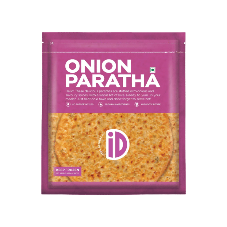 iD Fresh Onion Paratha – 4 x 100 g (4 pieces)