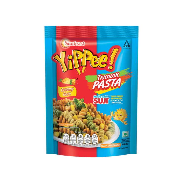 Yippee Tricolor Creamy Corn Instant Pasta – 70 g