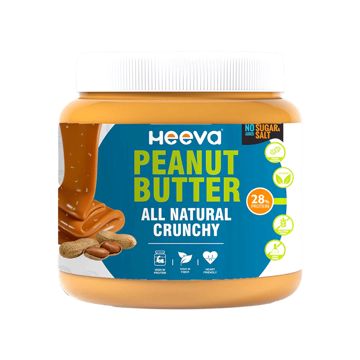 HEEVA All Natural Crunchy Peanut Butter – 1 kg