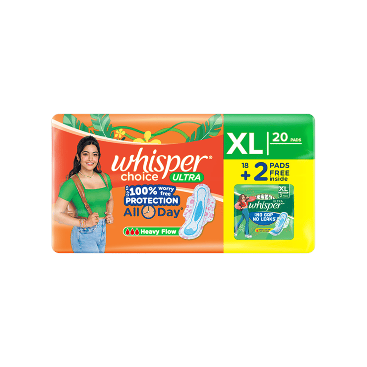 Whisper Choice Ultra Sanitary Pads – 20 pieces