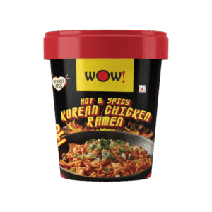 Wow! Hot & Spicy Korean Chicken Ramen Cup Noodles - Pack of 2 - 2 x 95 g