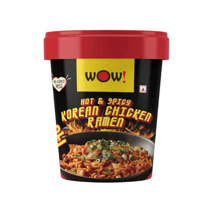 Wow! Hot & Spicy Korean Chicken Ramen Cup Noodles – Pack of 2 – 2 x 95 g