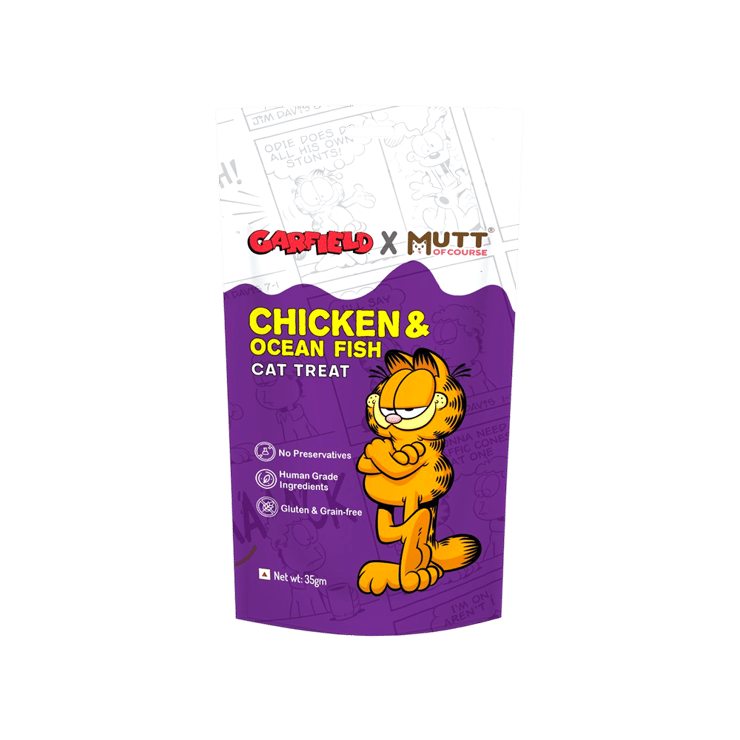 Mutt of Course Garfield Chicken & Ocean Fish Cat Treat – 35 g