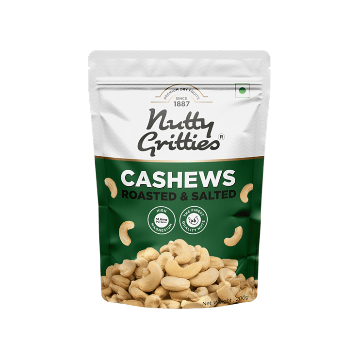 Nutty Gritties Lightly Salted & Roasted Jumbo Flavoured Cashew – 200 g