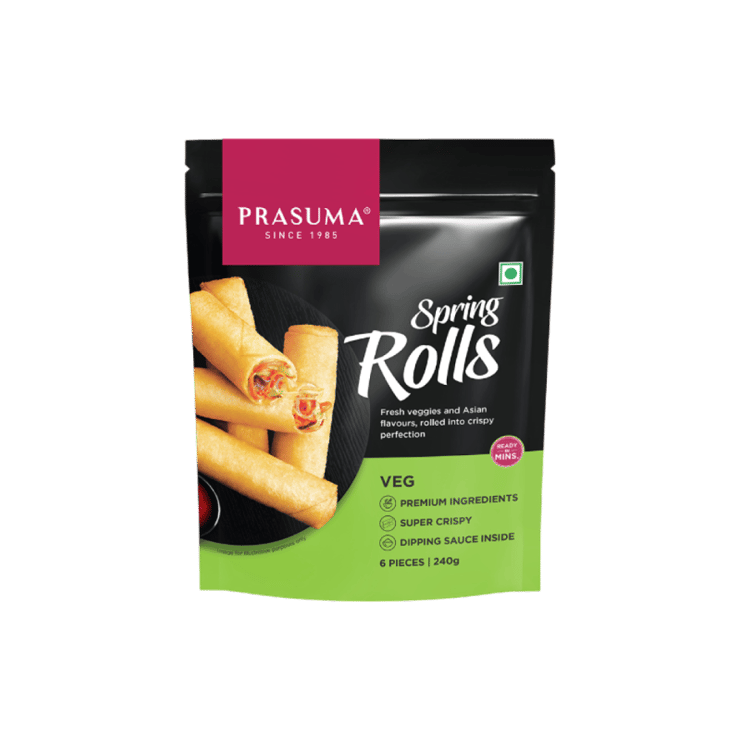 Prasuma Vegetable Spring Roll (Frozen) – 6 pieces