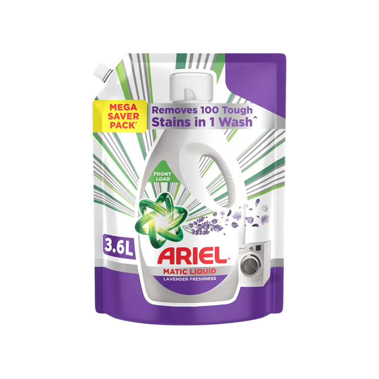 Ariel Lavender Front Load Liquid Detergent – 3.6 ltr