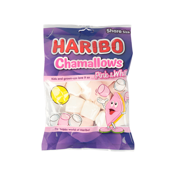 Haribo Chamallows Marshmallow (Pink & White) – 140 g