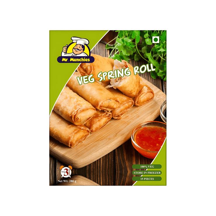 Mr. Munchies Veg Spring Roll (Frozen) – 280 g