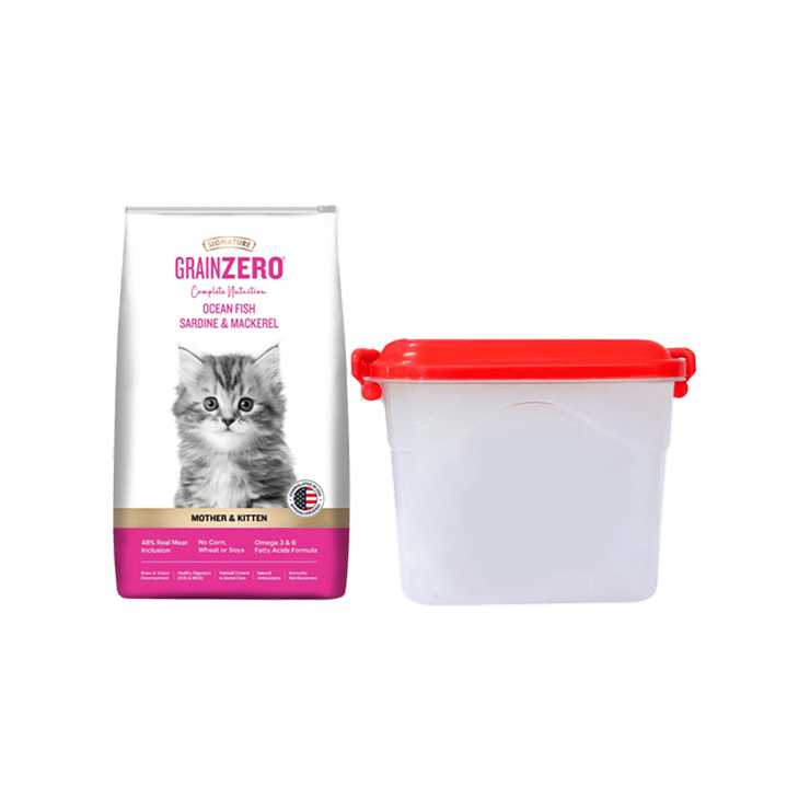Grain Zero Ocean Fish Kitten Dry Kitten Food with Free Box – 1 kg